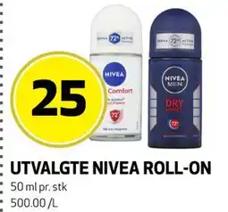 Bunnpris UTVALGTE NIVEA ROLL-ON tilbud