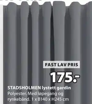 JYSK STADSHOLMEN lystett gardin tilbud