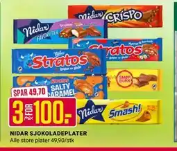 Europris NIDAR SJOKOLADEPLATER tilbud