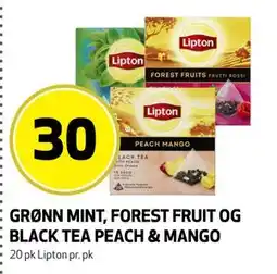 Bunnpris GRØNN MINT, FOREST FRUIT OG BLACK TEA PEACH & MANGO tilbud