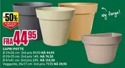 Europris CAPRI POTTE tilbud