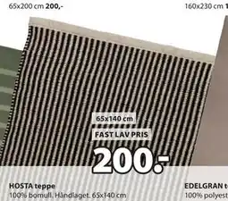 JYSK HOSTA teppe tilbud