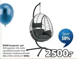 JYSK BORK hengestol - grå tilbud