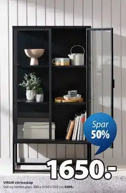 JYSK VIRUM vitrineskap tilbud
