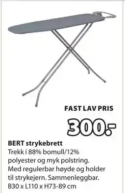JYSK BERT strykebrett tilbud