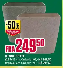 Europris STONE POTTE tilbud
