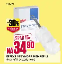 Europris EFFEKT STØVMOPP MED REFILL tilbud