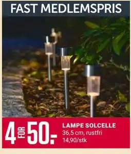 Europris LAMPE SOLCELLE, Medlemspris tilbud