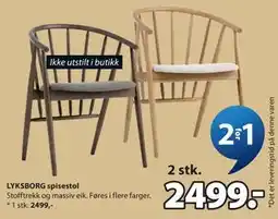 JYSK LYKSBORG spisestol tilbud