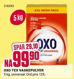 Europris OXO TEX VASKEPULVER tilbud