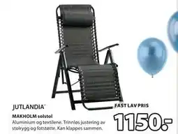 JYSK MAKHOLM solstol tilbud