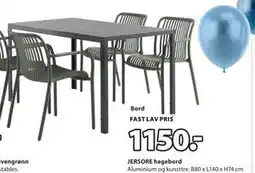 JYSK JERSORE hagebord tilbud