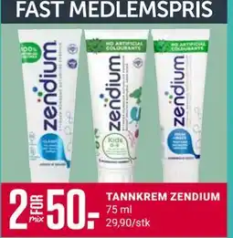 Europris TANNKREM ZENDIUM, Medlemspris tilbud