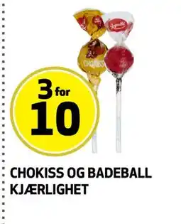 Bunnpris CHOKISS OG BADEBALL KJÆRLIGHET tilbud