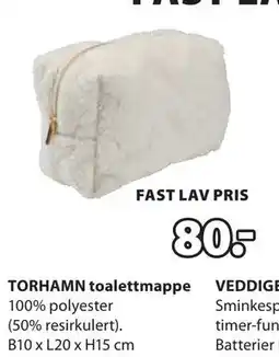 JYSK TORHAMN toalettmappe tilbud