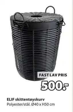 JYSK ELIF skittentøyskurv tilbud