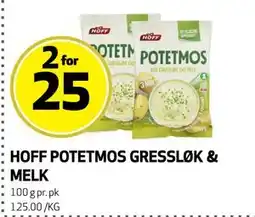 Bunnpris HOFF POTETMOS GRESSLØK & MELK tilbud