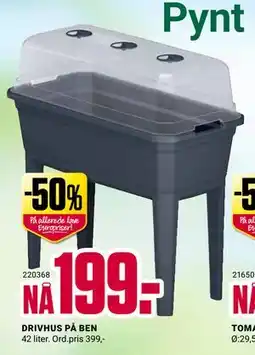 Europris DRIVHUS PÅ BEN tilbud