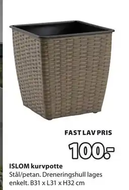 JYSK ISLOM kurvpotte tilbud