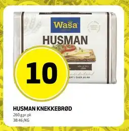 Bunnpris HUSMAN KNEKKEBRØD tilbud