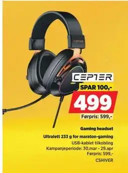 POWER Gaming headset tilbud