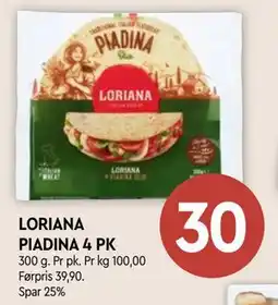 Coop Mega LORIANA PIADINA 4 PK tilbud