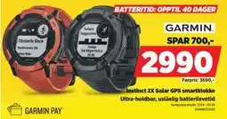 POWER Instinct 2X Solar GPS smartklokke tilbud