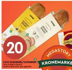 Coop Mega COOP JEGERBRØD/SUPERBRØD tilbud