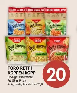 Coop Mega TORO RETT I KOPPEN KOPP tilbud