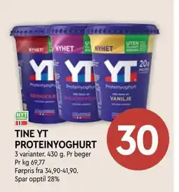 Coop Mega TINE YT PROTEINYOGHURT tilbud