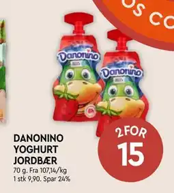 Coop Mega DANONINO YOGHURT JORDBÆR tilbud