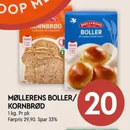 Coop Mega MØLLERENS BOLLER/ KORNBRØD tilbud