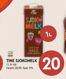 Coop Mega TINE SJOKOMELK tilbud