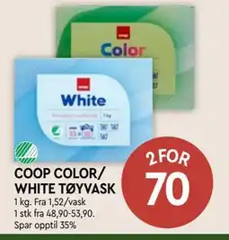 Coop Mega COOP COLOR/ WHITE TØYVASK tilbud