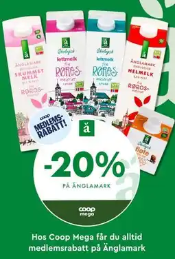 Coop Mega 20% PÅ ANGLAMARK tilbud