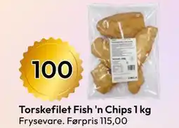 Gigaboks Torskefilet Fish 'n Chips 1 kg tilbud
