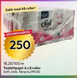 Gigaboks Toalettpapir 6 x 8 ruller tilbud