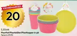 Gigaboks Plastfat/Plastskåler/Plastkopper 6-pk tilbud
