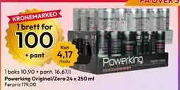 Gigaboks Powerking Original/Zero 24 x 250 ml tilbud