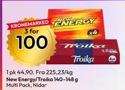 Gigaboks New Energy/Troika 140–148 g tilbud