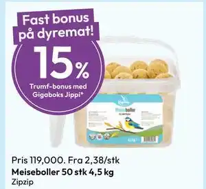 Gigaboks Meiseboller 50 stk 4,5 kg tilbud