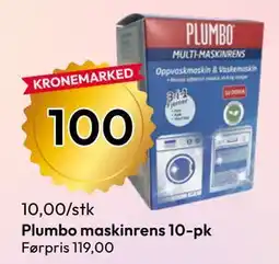 Gigaboks Plumbo maskinrens 10-pk tilbud
