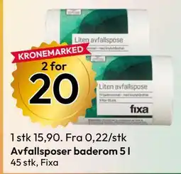 Gigaboks Avfallsposer baderom 5 l tilbud