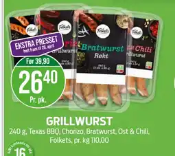 Kiwi Folkets Grillwurst tilbud