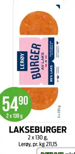 Kiwi LERØY Lakseburger tilbud