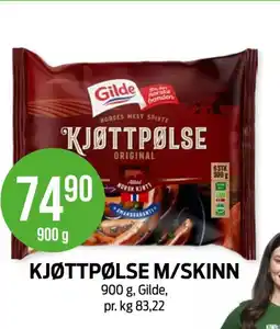 Kiwi Gilde Kjøttpølse m/skinn tilbud