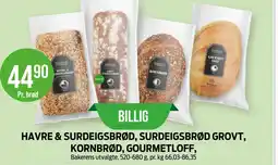 Kiwi Havre & surdeigsbrød, Surdeigsbrød grovt, kornbrød, gourmetloff tilbud