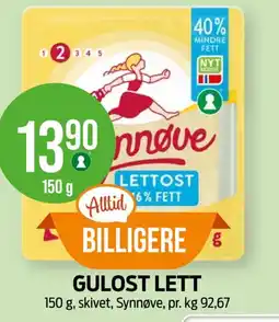 Kiwi Synnøve Gulost lett tilbud