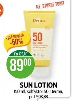 Kiwi Derma Sun lotion tilbud