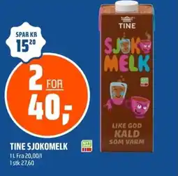 Coop Obs Tine sjokomelk tilbud